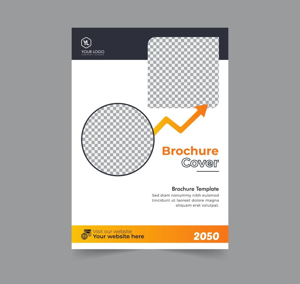 zakelijke brochureomslag jaarverslagomslag, boekomslag of flyerontwerp. presentatie van de folder. catalogus met abstracte geometrische achtergrond. moderne publicatie poster tijdschrift, lay-out, sjabloon, vector