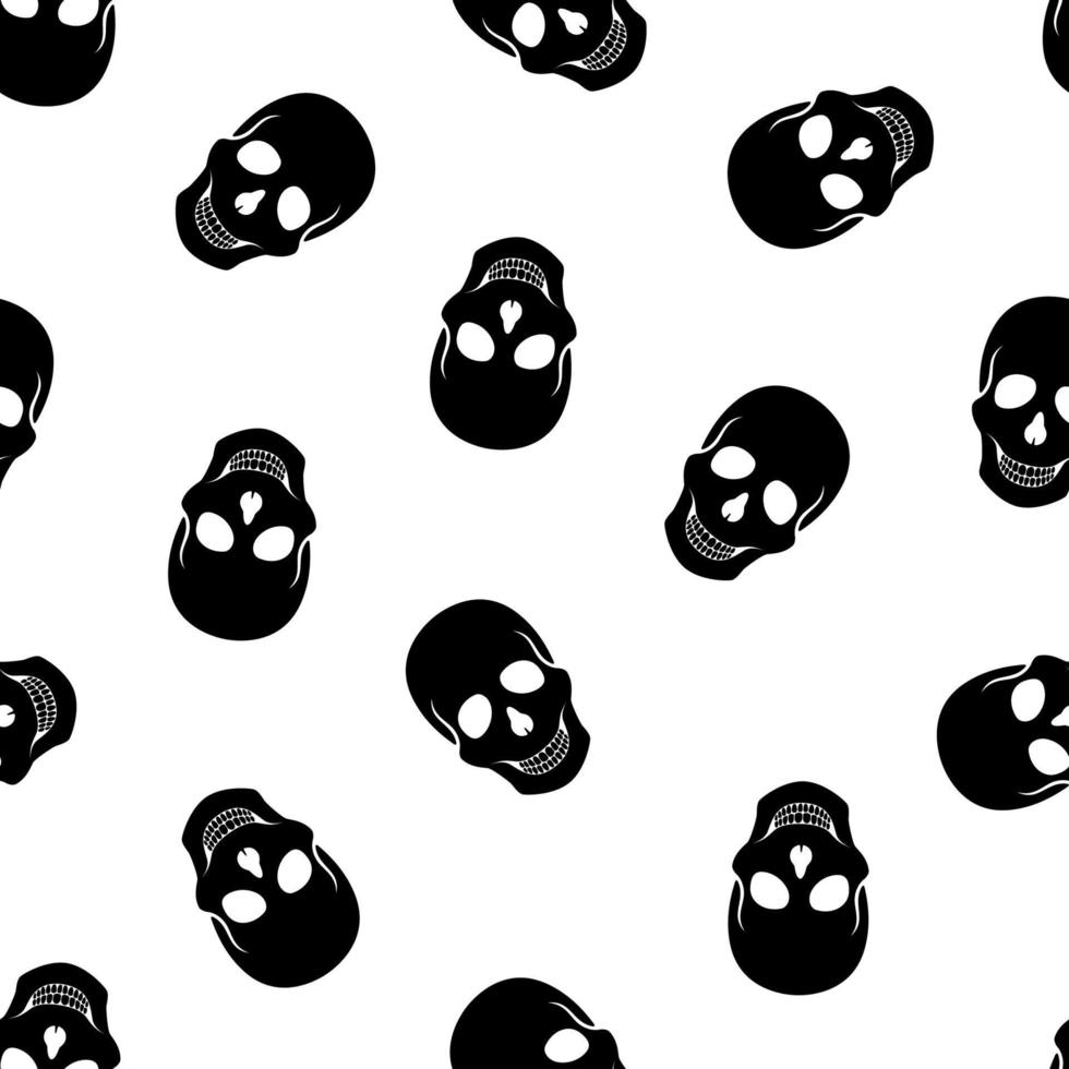 naadloos patroon zwart schedels vector
