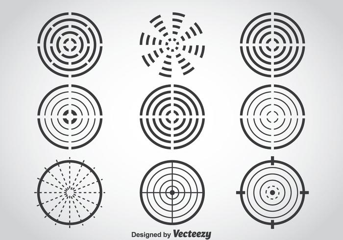 Laser tag target vector set