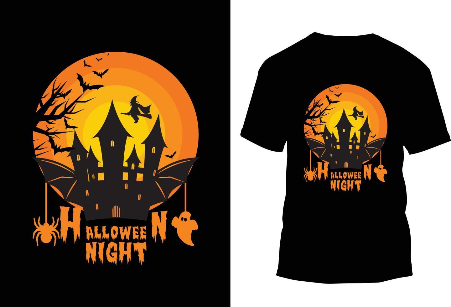 gelukkig halloween naar u citaat t-shirt sjabloon ontwerp vector pro vector