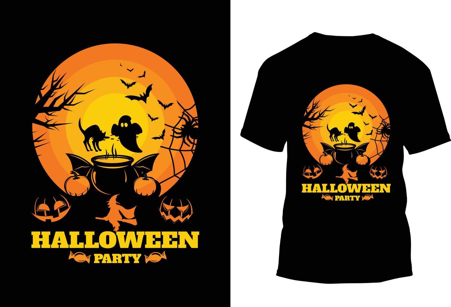 gelukkig halloween naar u citaat t-shirt sjabloon ontwerp vector pro vector