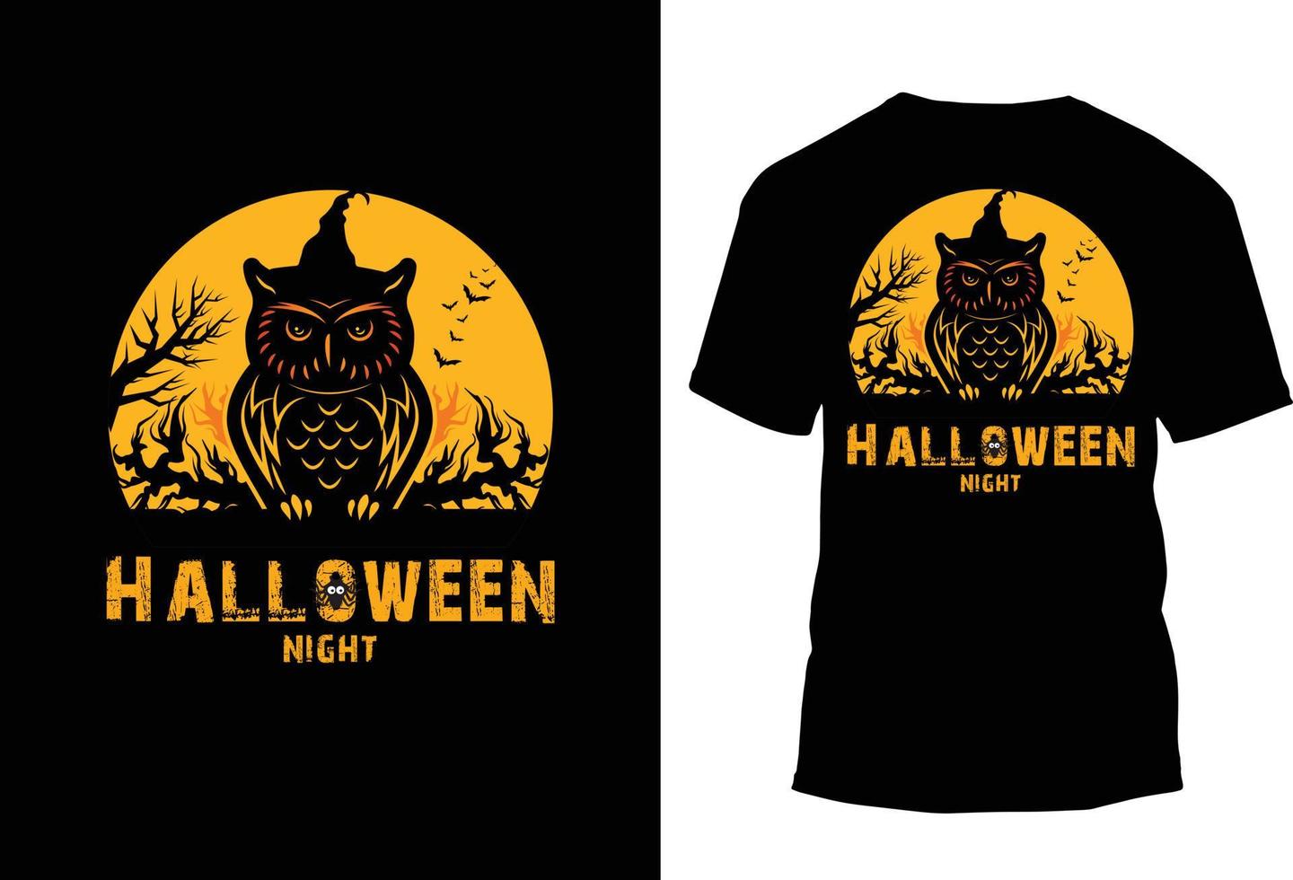 halloween retro vintage t-shirtontwerp vector