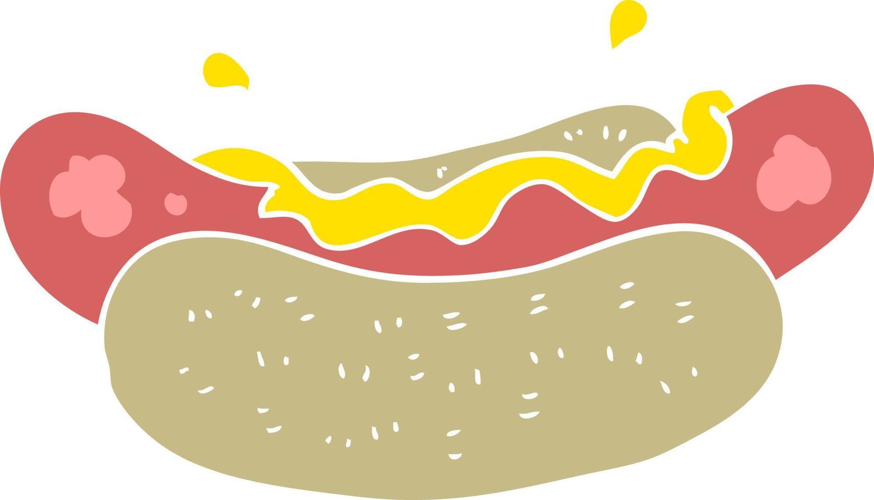 vlak kleur illustratie van hotdog vector