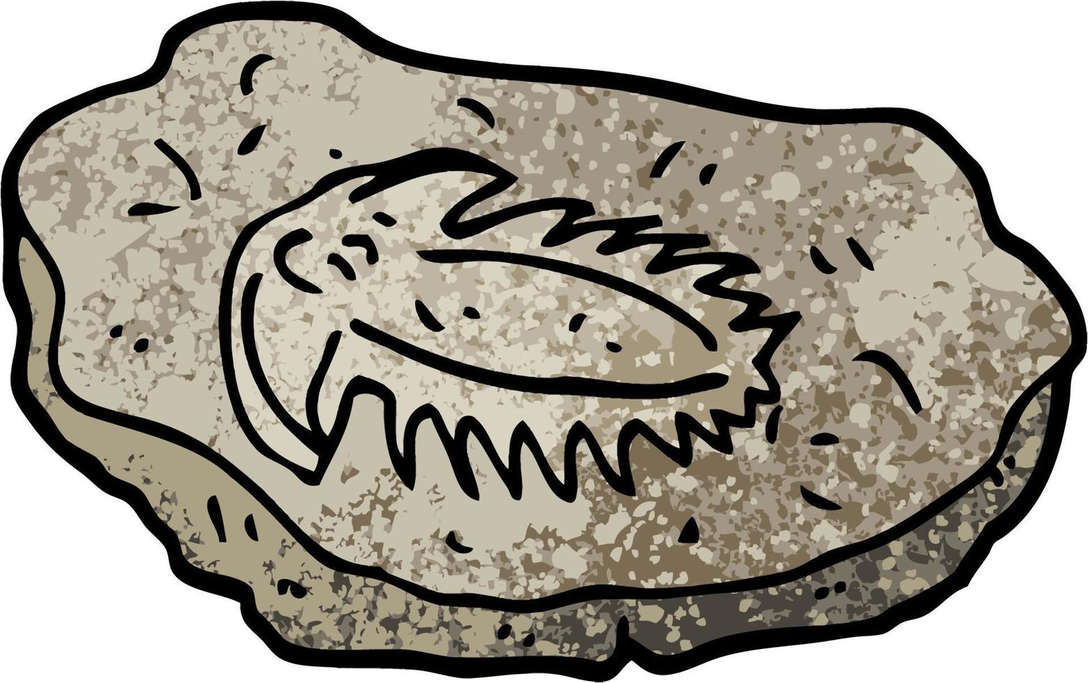 grunge getextureerde illustratie tekenfilm oude fossiel vector