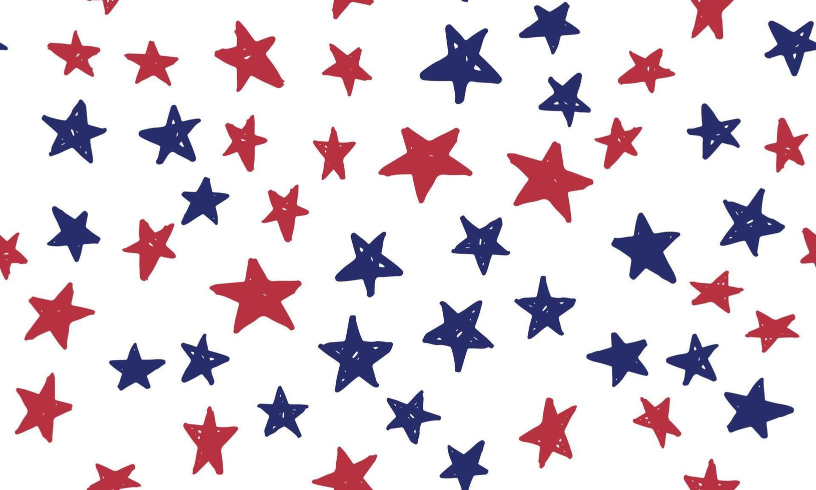 onafhankelijkheid dag Verenigde Staten van Amerika. presidenten dag. hand- getrokken illustratie. sterren grunge. vector