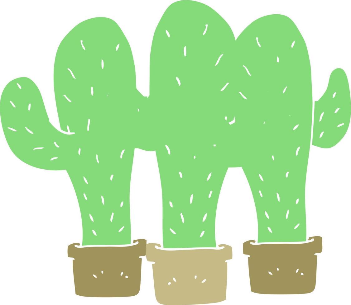 vlak kleur illustratie van cactus vector