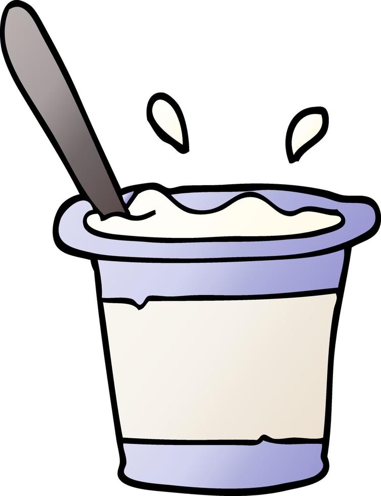 vector helling illustratie tekenfilm yoghurt