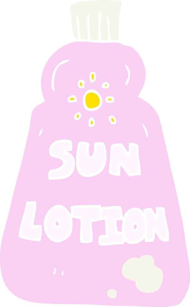 vlak kleur illustratie van zon lotion vector