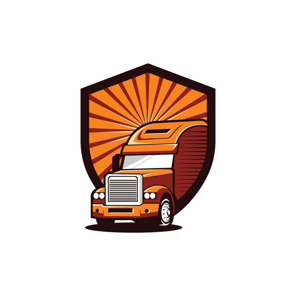 vrachtauto schild vervoer illustratie creatief logo vector