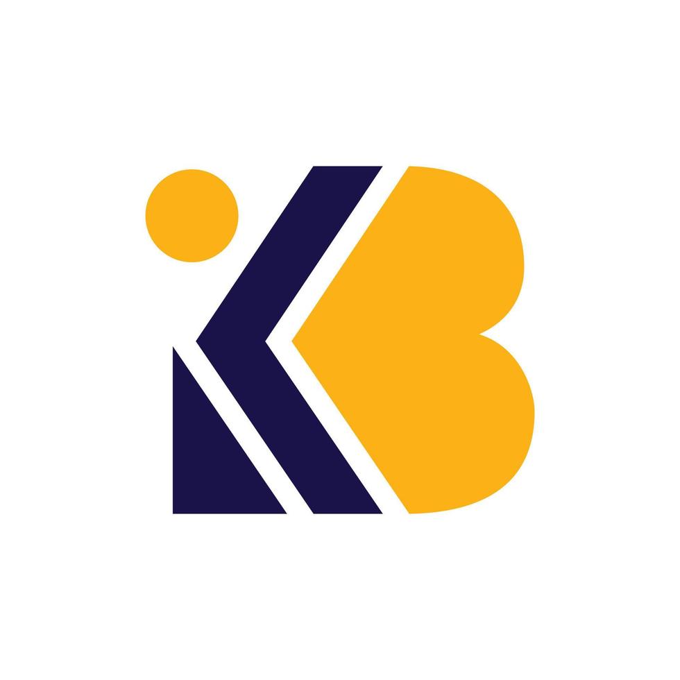 brief kb menselijk gemakkelijk creatief bedrijf logo vector