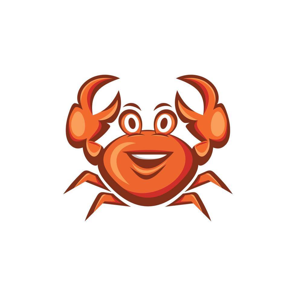 krab mascotte illustratie creatief logo vector