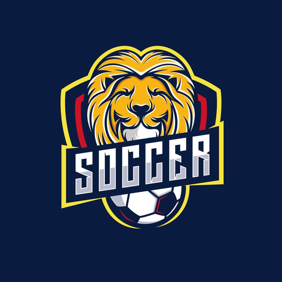 Amerikaans voetbal leeuw team logo ontwerp vector