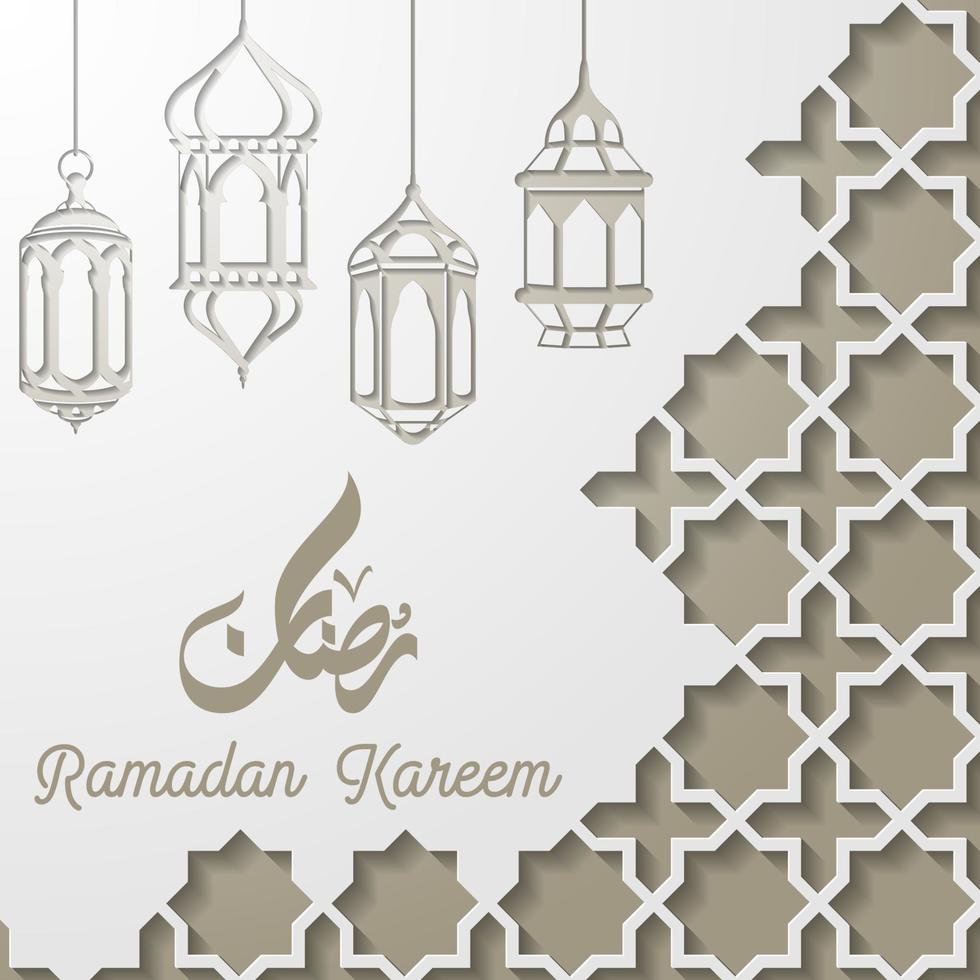 Ramadan kareem groet kaart achtergrond vector