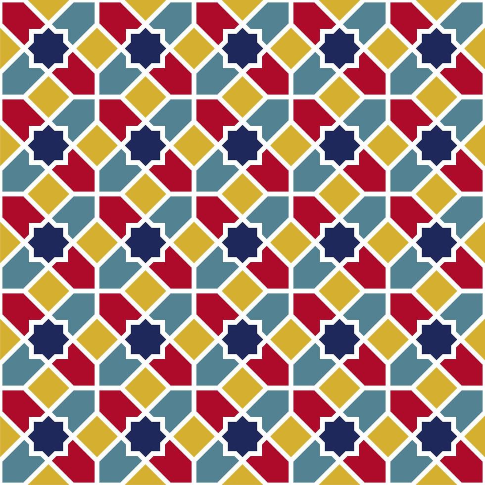 achtergrond met naadloos patroon in kleurrijk Islamitisch stijl vector