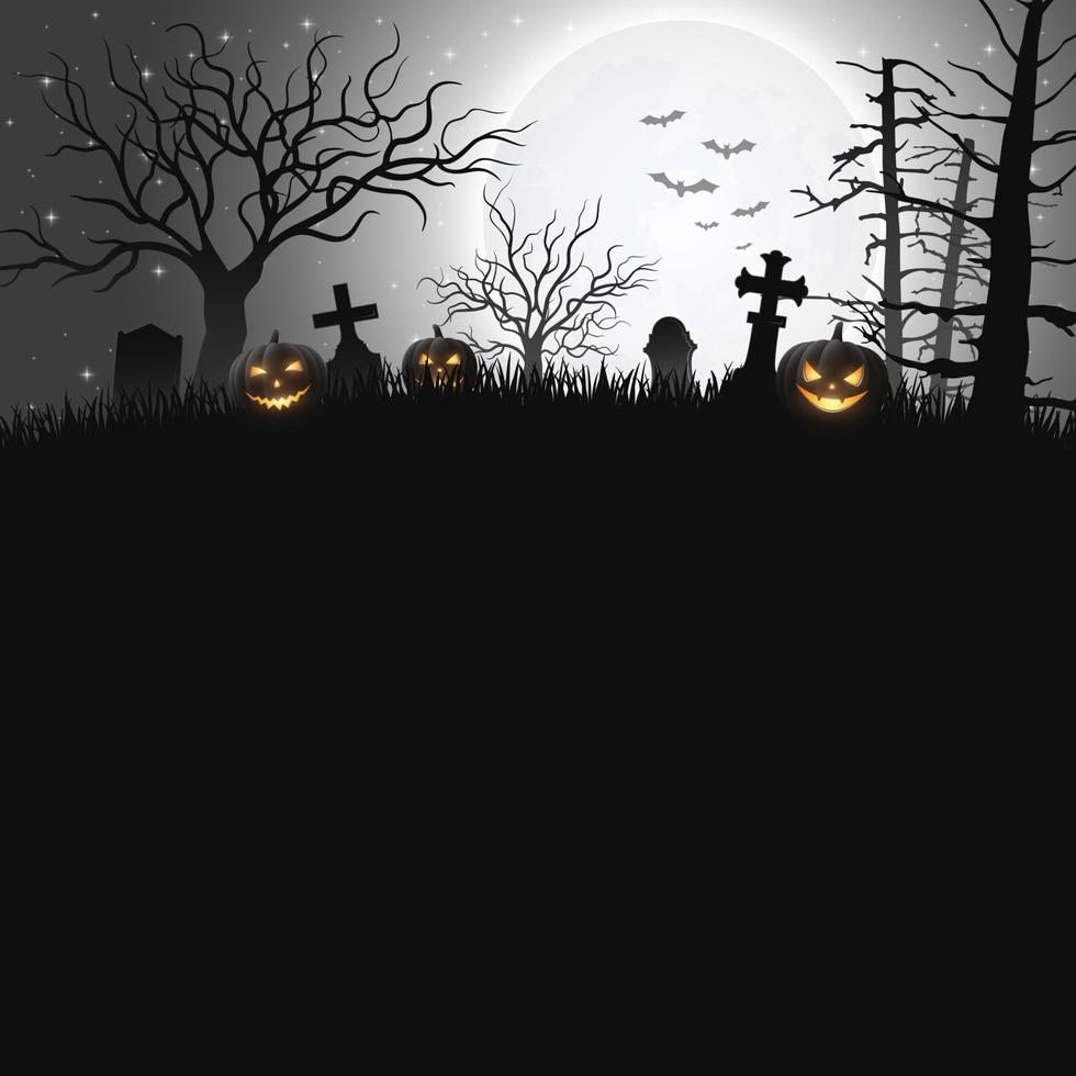 halloween nacht achtergrond vector