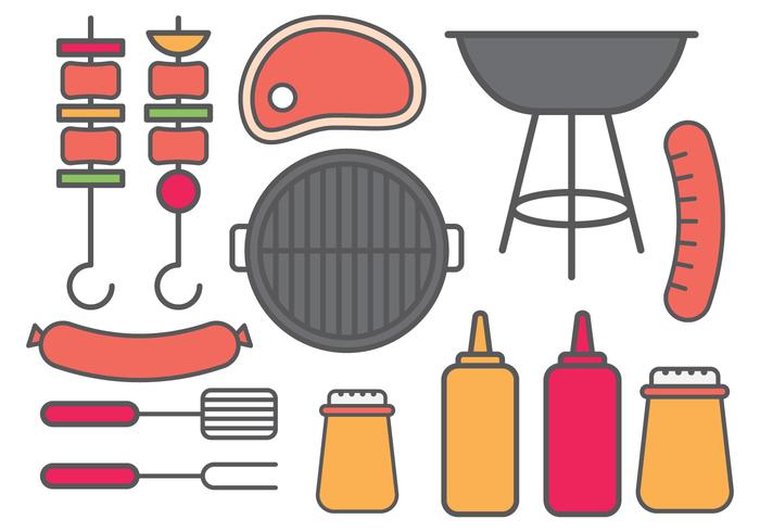 Barbecue pictogram vector