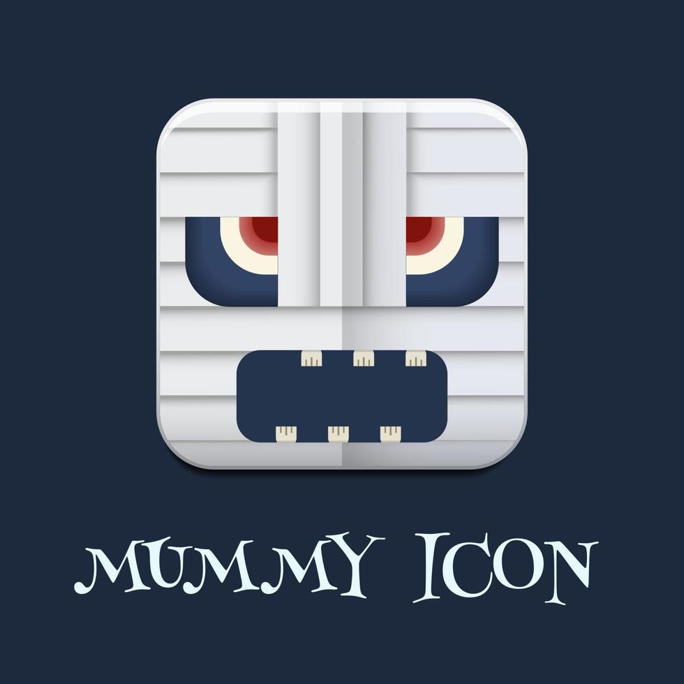 halloween mummie icoon vector