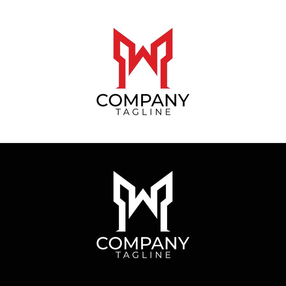 mw logo ontwerp en premie vector Sjablonen
