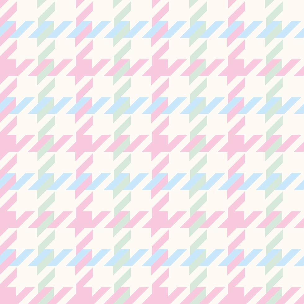 roze, blauw en groen houndstooth naadloos afdrukken illustratie ontwerp patroon Aan licht achtergrond vector