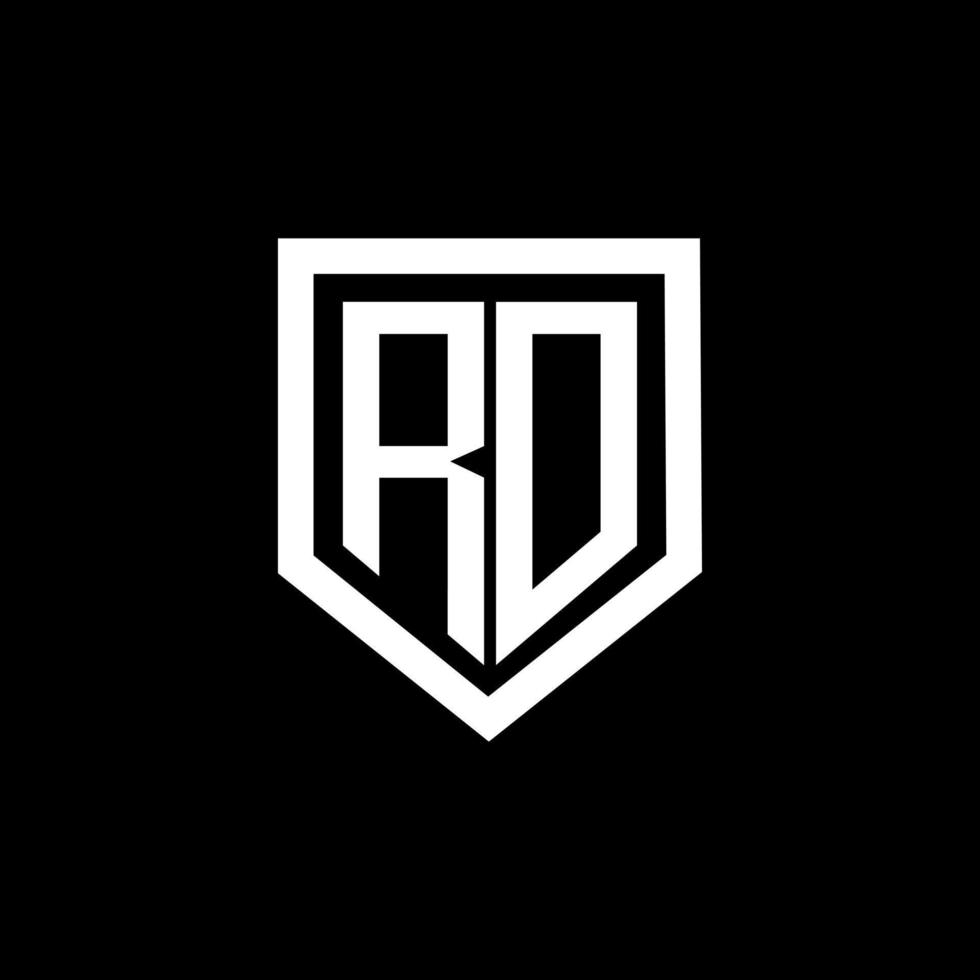 ro brief logo ontwerp met zwart achtergrond in illustrator. vector logo, schoonschrift ontwerpen voor logo, poster, uitnodiging, enz.
