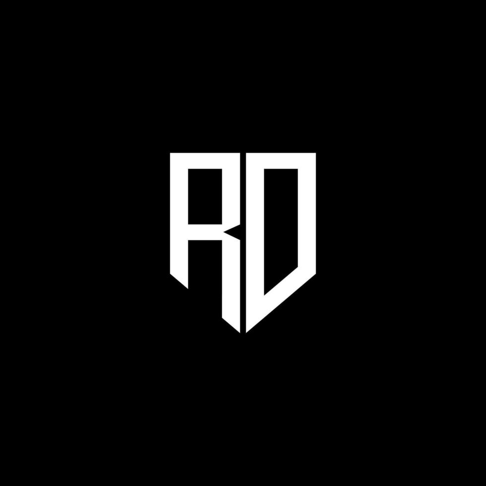 rd brief logo ontwerp met zwart achtergrond in illustrator. vector logo, schoonschrift ontwerpen voor logo, poster, uitnodiging, enz.