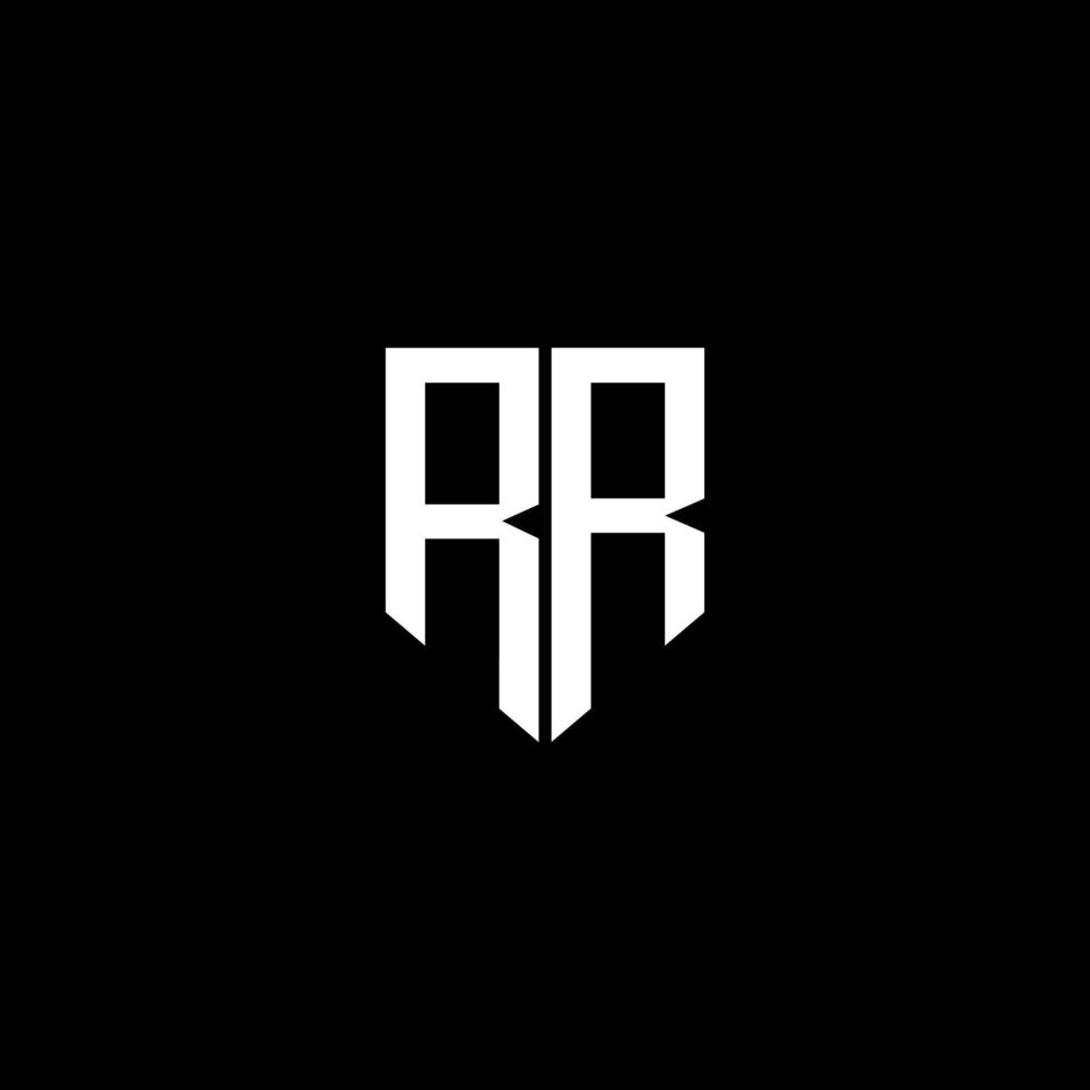 rr brief logo ontwerp met zwart achtergrond in illustrator. vector logo, schoonschrift ontwerpen voor logo, poster, uitnodiging, enz.