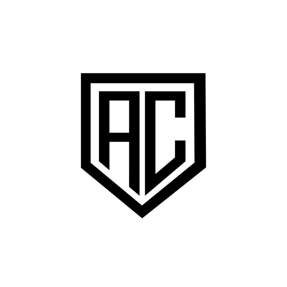 ac brief logo ontwerp met wit achtergrond in illustrator. vector logo, schoonschrift ontwerpen voor logo, poster, uitnodiging, enz.