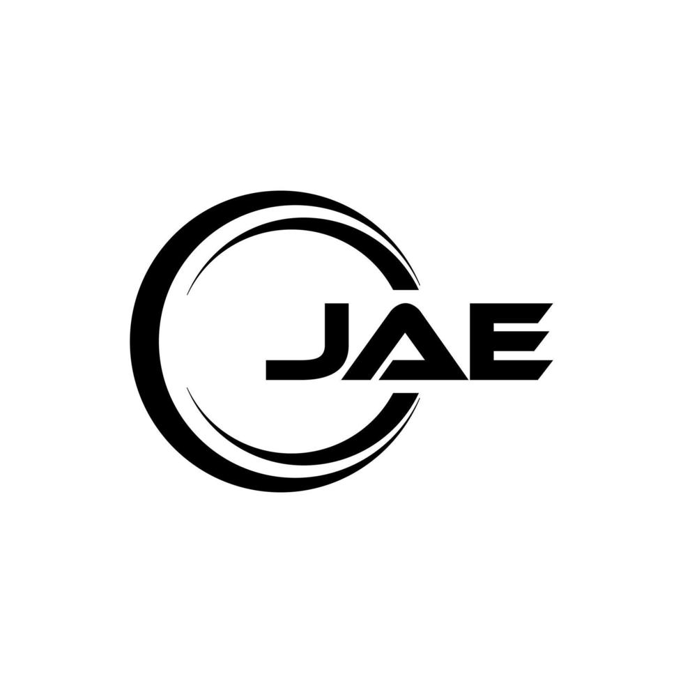 jae brief logo ontwerp met wit achtergrond in illustrator. vector logo, schoonschrift ontwerpen voor logo, poster, uitnodiging, enz.