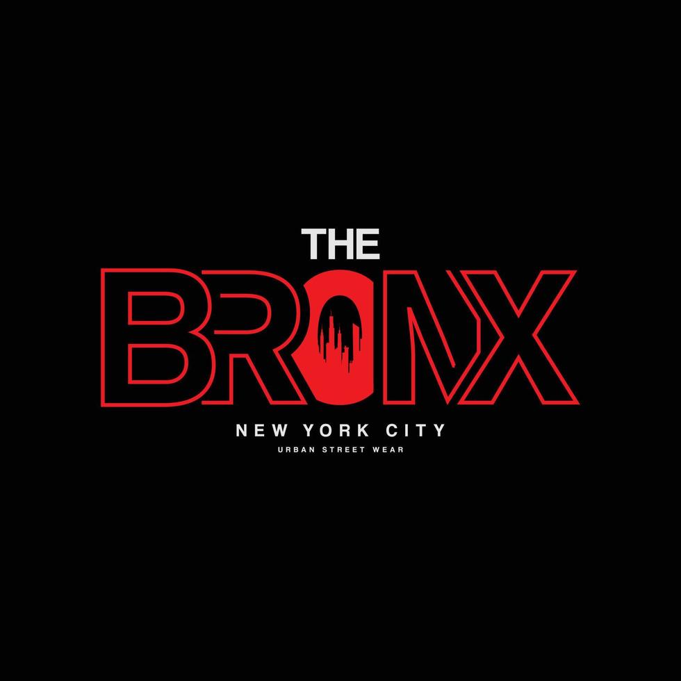 bronx illustratie typografie. perfect voor het ontwerpen van een t-shirt vector