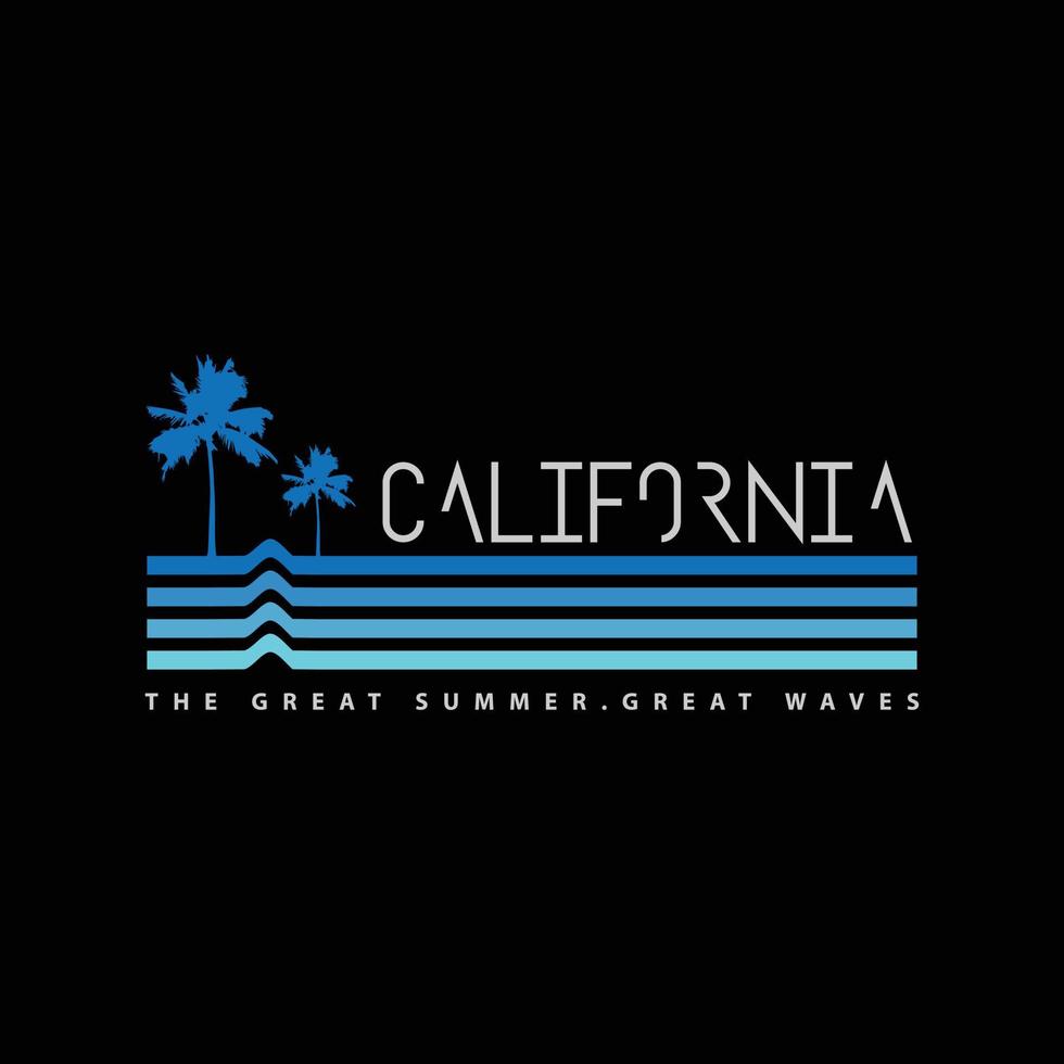 Californië illustratie typografie. perfect voor het ontwerpen van een t-shirt vector