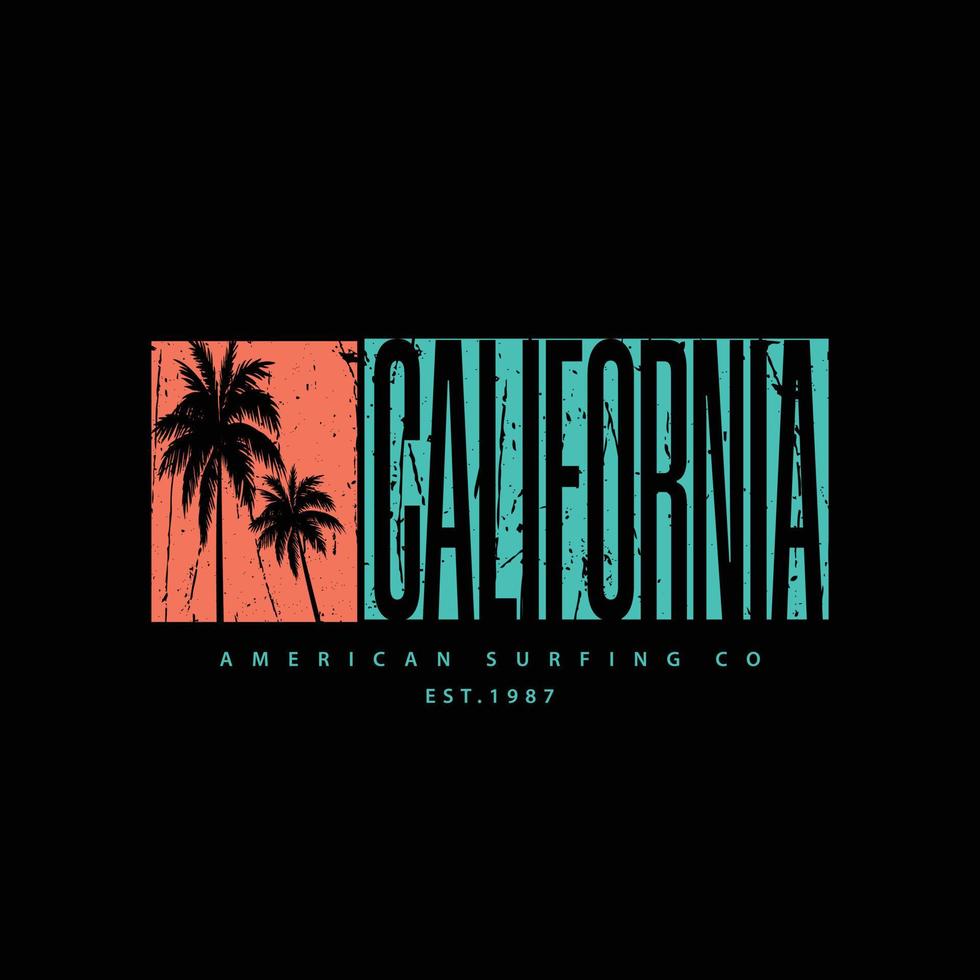 Californië illustratie typografie. perfect voor het ontwerpen van een t-shirt vector