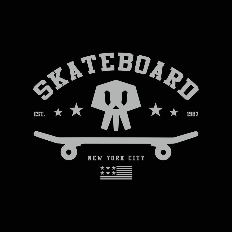 skateboard illustratie typografie. perfect voor het ontwerpen van een t-shirt vector