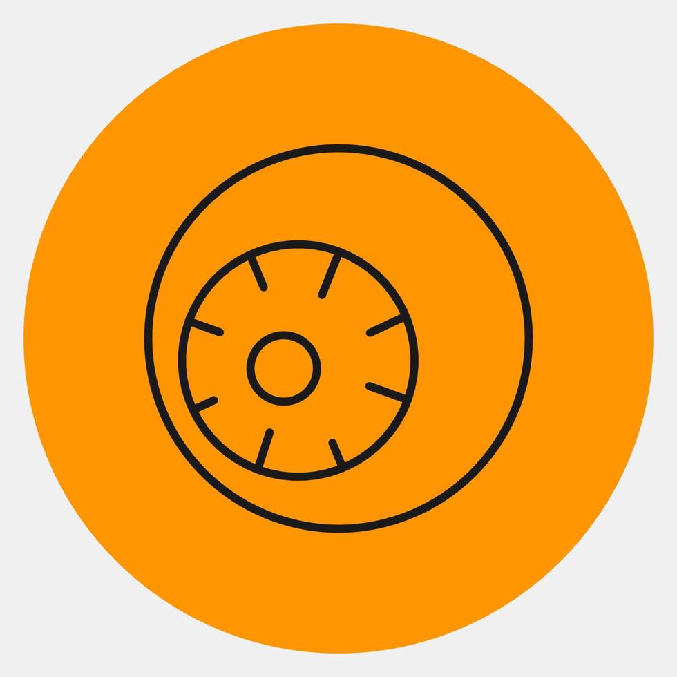 icoon oog bal.icon in oranje stijl. geschikt voor afdrukken, poster, flyers, partij decoratie, groet kaart, enz. vector