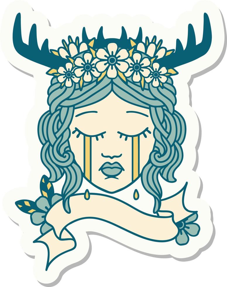 menselijk druïde sticker vector