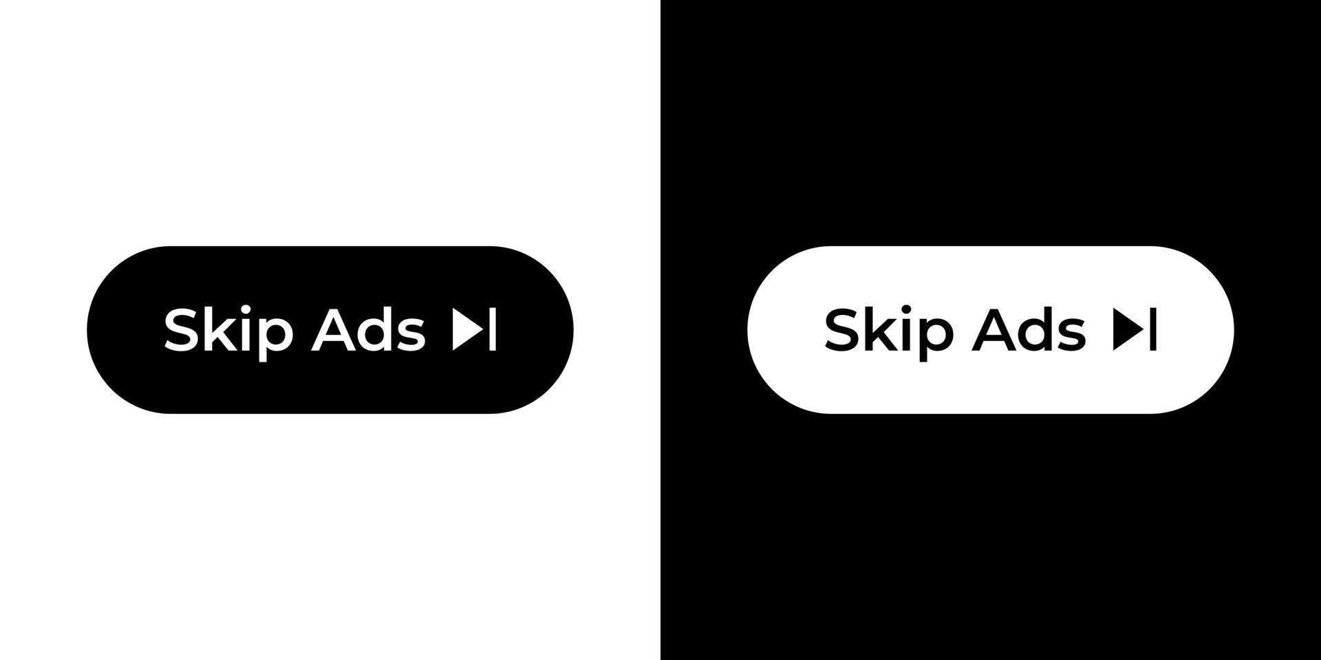 overspringen advertenties icoon vector in clip art stijl. internet reclame elementen