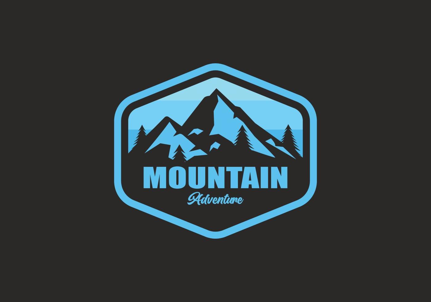 berg avontuur logo ontwerp vector illustratie