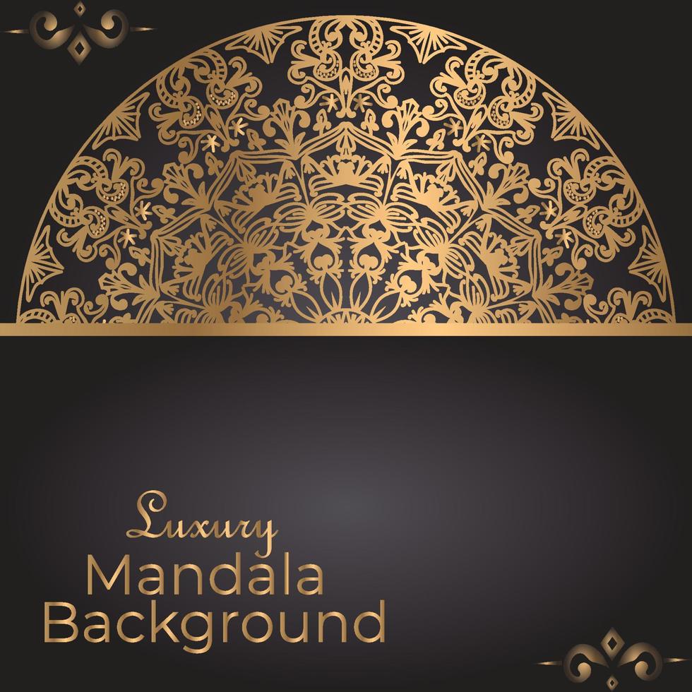 luxe mandala achtergrond ontwerpsjabloon vector