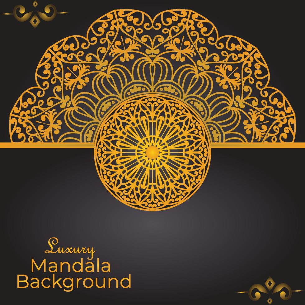 luxe mandala achtergrond ontwerpsjabloon vector