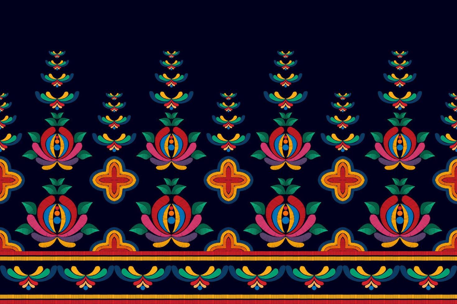 ikat etnisch naadloos patroon huis decoratie ontwerp. aztec kleding stof tapijt boho mandala's textiel versieren behang. tribal inheems motief traditioneel borduurwerk vector geïllustreerd achtergrond