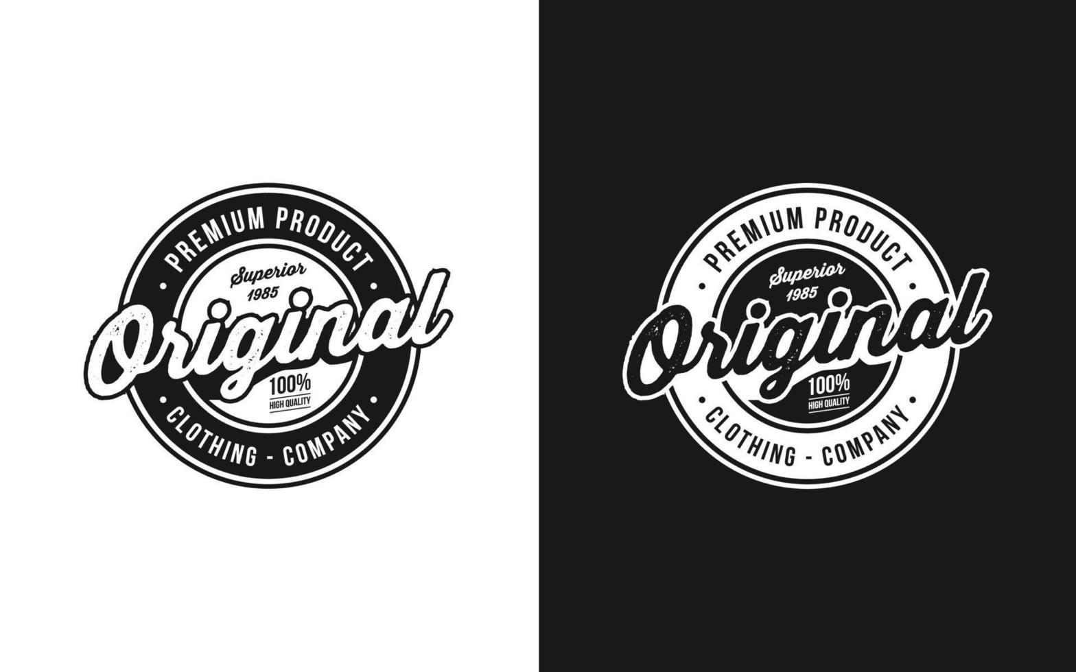 origineel Product insigne logo. postzegel etiket circulaire ronde ontwerp sjabloon vector