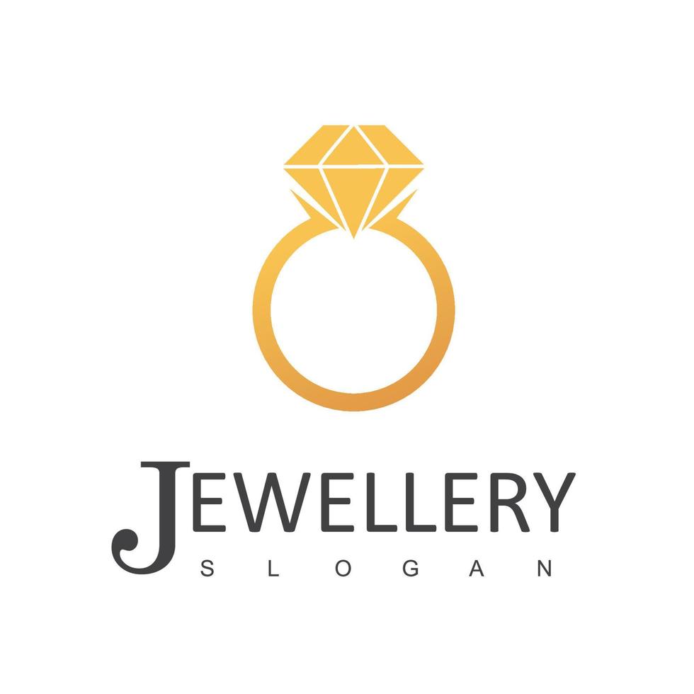 sieraden logo ontwerp sjabloon, ring icoon vector