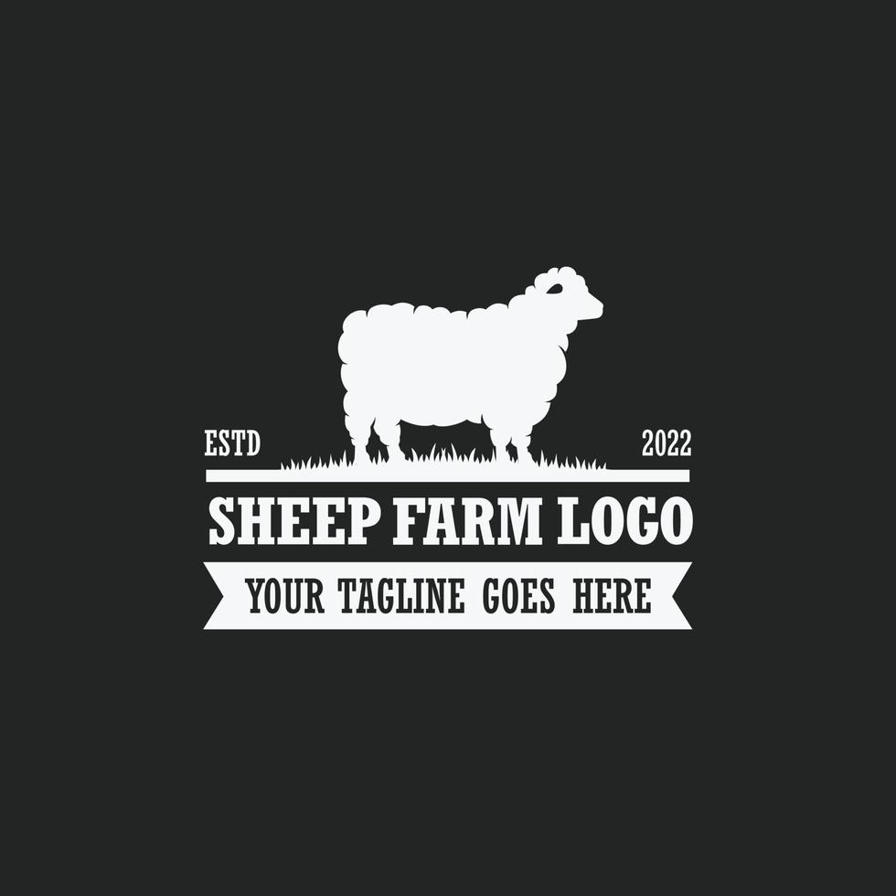 schapen boerderij logo vector. vee boerderij logo vector