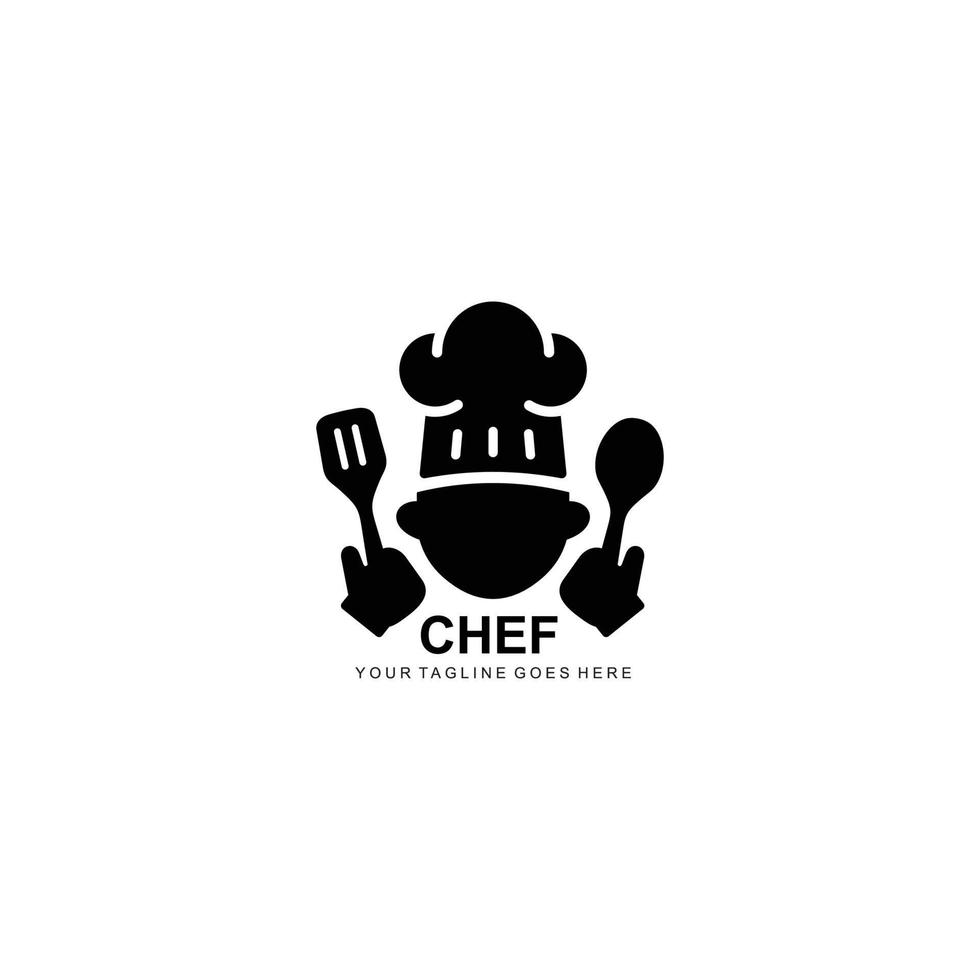 chef logo gemakkelijk vlak logo vector