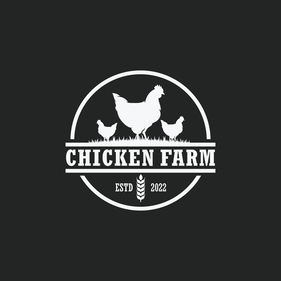 kip boerderij logo vector