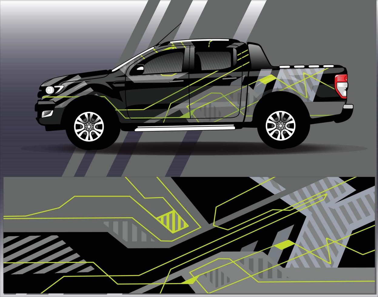 auto inpakken ontwerp vector. grafisch abstract streep racing achtergrond uitrusting ontwerpen voor inpakken voertuig ras auto rally avontuur en kleurstelling vector