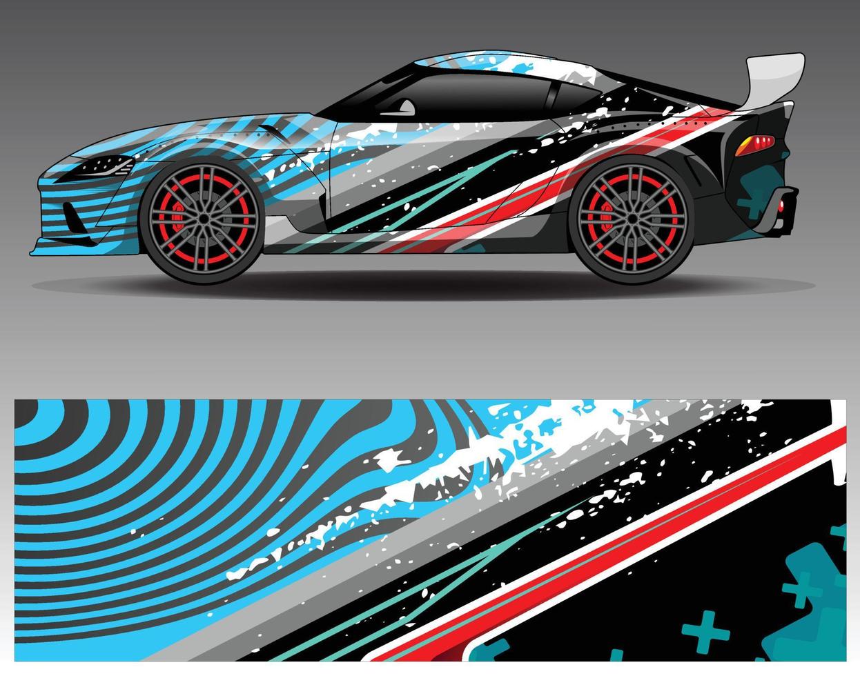 auto wrap ontwerp vector. grafische abstracte streep racen achtergrond kit ontwerpen voor wrap voertuig race auto rally avontuur en livery vector