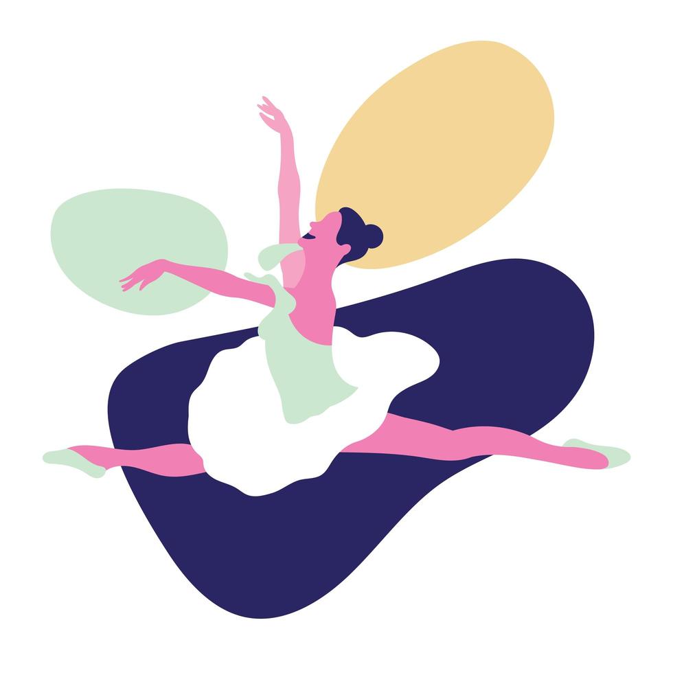 abstracte ballerina dansen vector
