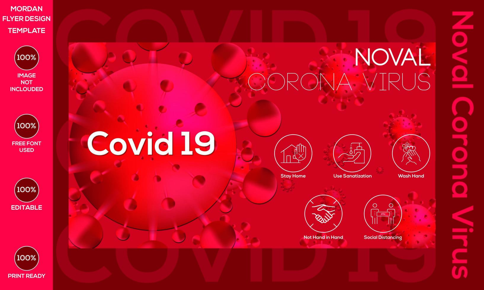 coronavirus covid-19 preventiebanner vector