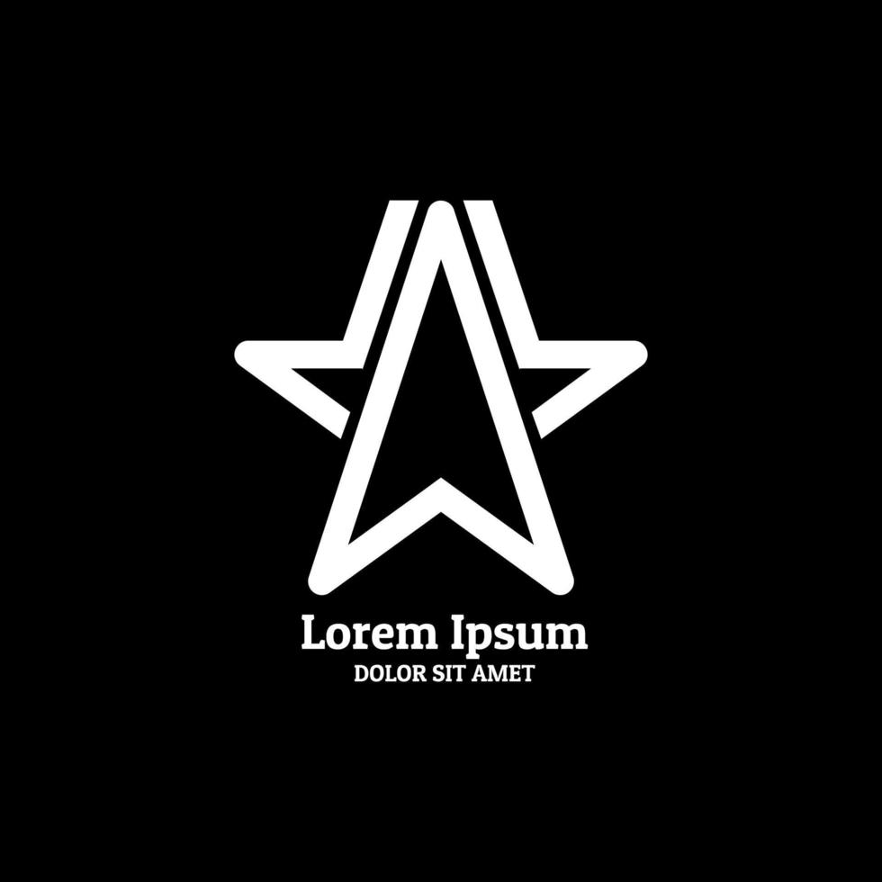 ster logo. luxueus en elegant logo. logo ontwerp in modern en minimalistische stijl vector
