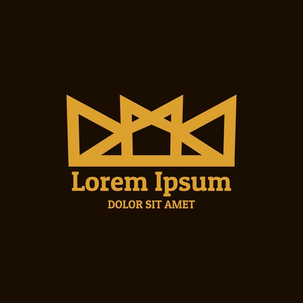 kroon logo. luxueus en elegant logo. logo ontwerp in een modern en minimalistische stijl vector